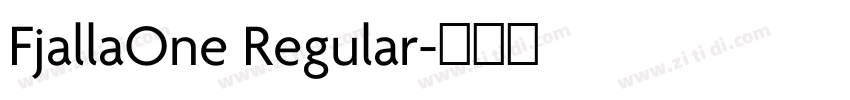 FjallaOne Regular字体转换